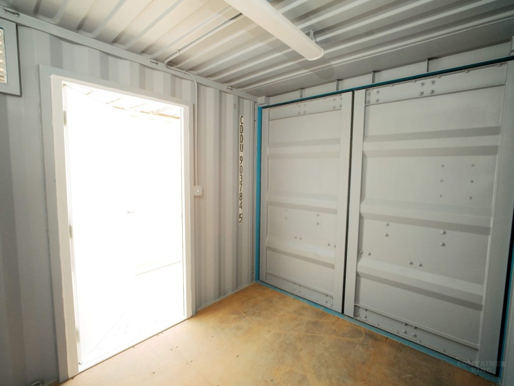 interior view of shipping container