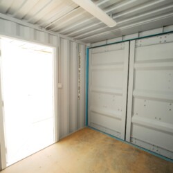 interior view of shipping container